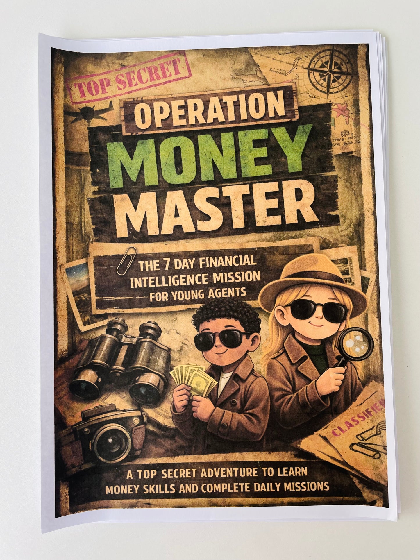 Operation Money Master - 7 day Printable Spy Themed Mission Pack